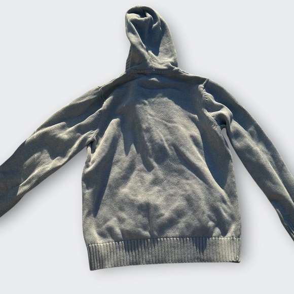EIGHT EIGHT EIGHT Pullover Hoodie Sweater V Neck Button Pockets Cotton Gray L - Picture 5 of 6